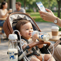 Blue Hands-Free Baby Bottle Feeder – Automatic Milk Feeding, Anti-Spill & Easy to Use