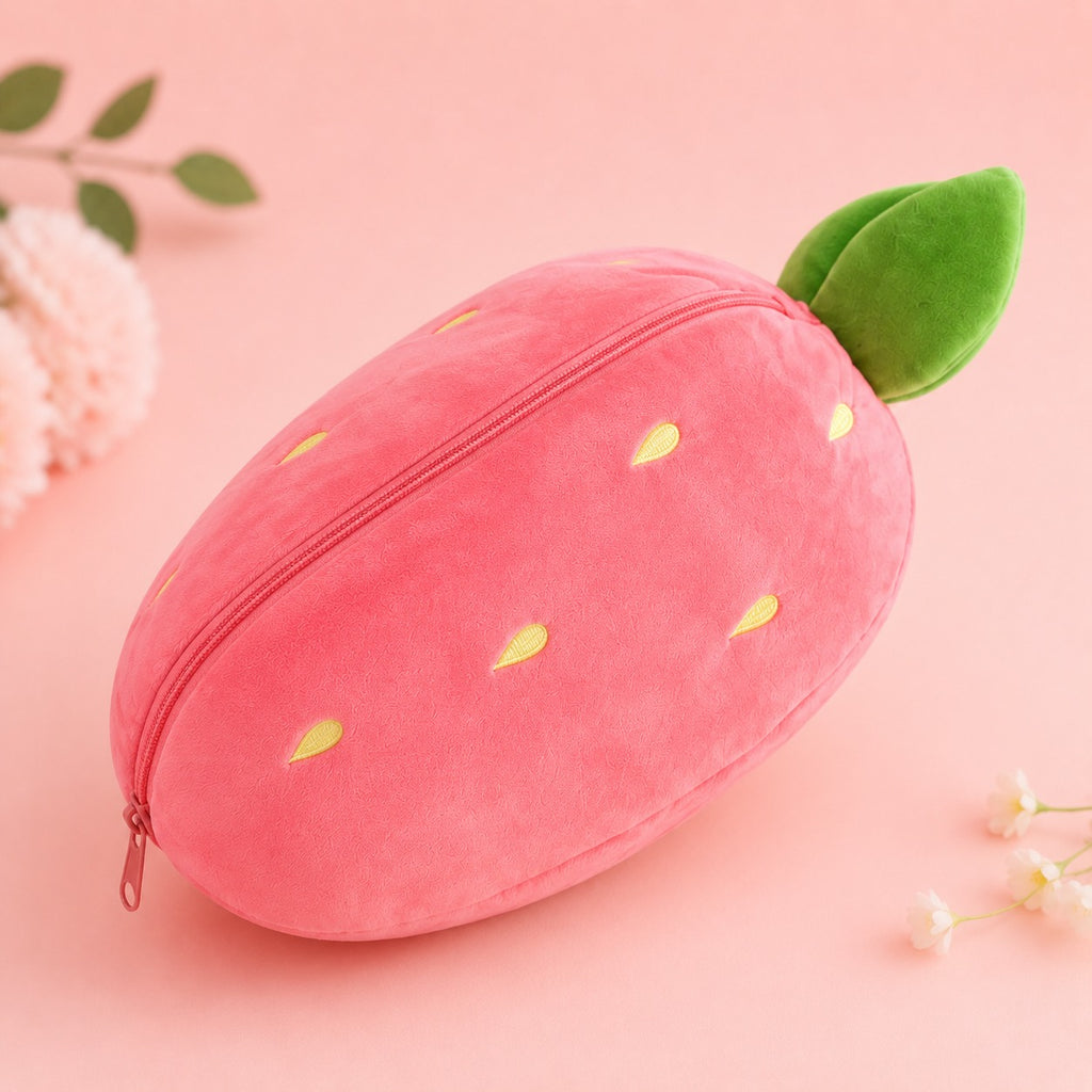 Strawberry Bunny Zip-Up Plush