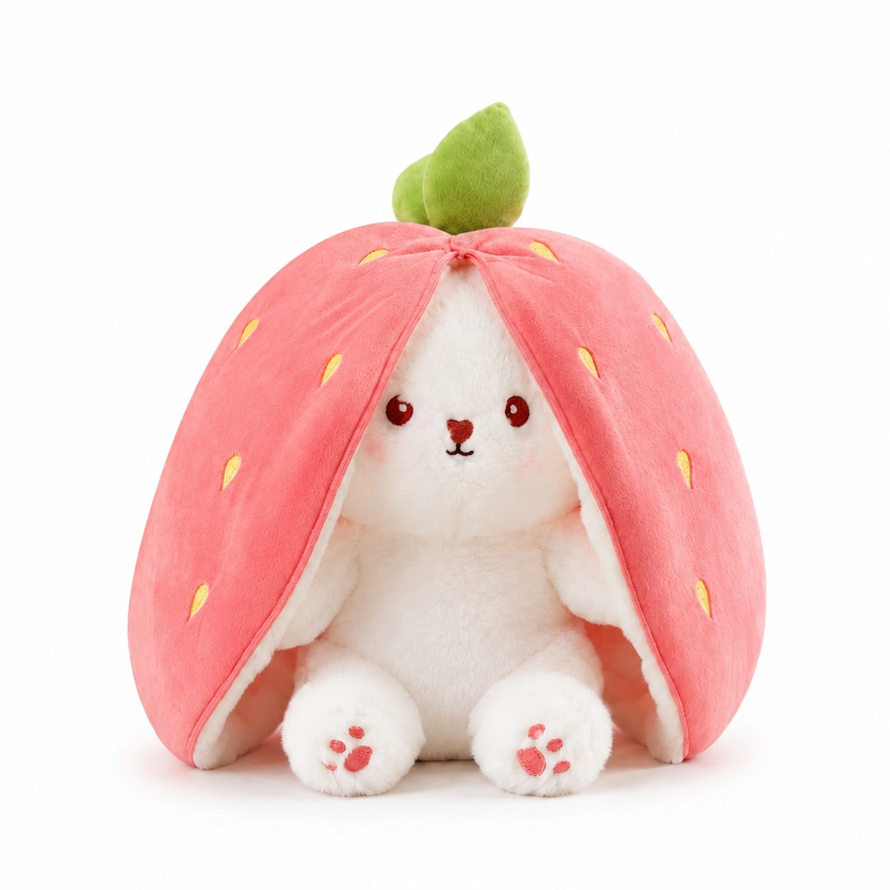 Strawberry Bunny Zip-Up Plush