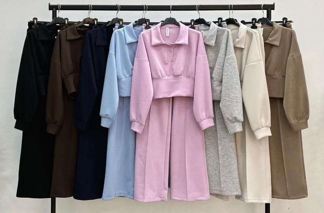 Ladies Two-Piece Collar Co-Ord Set