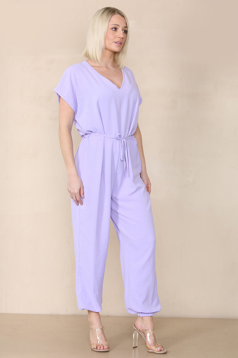 Tie Waist Stylish Harem Jumpsuit