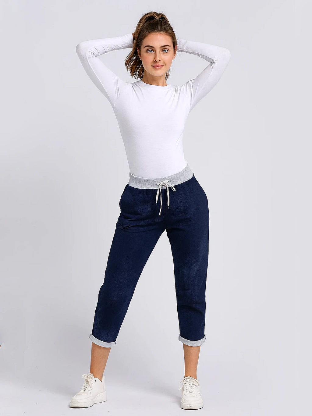 Italian Joggers Floral Print and Plain