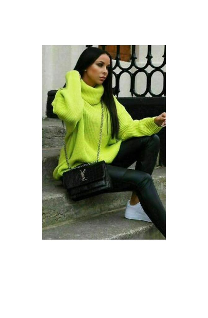 Ladies Polo Knitted Florecent Jumper