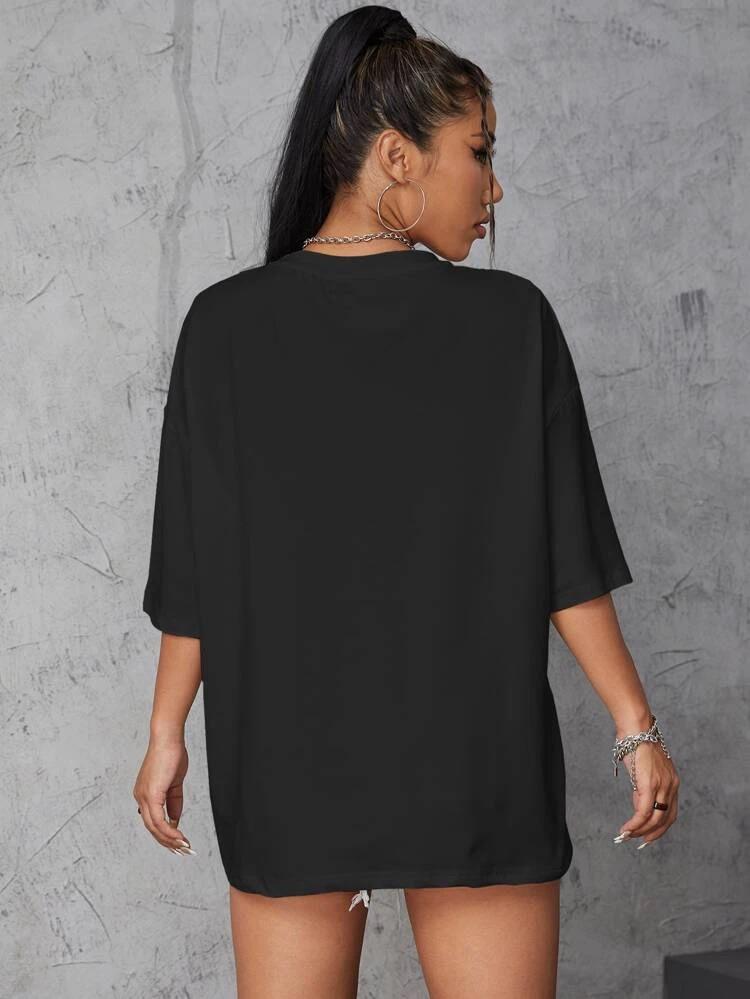 Ladies Oversized  Nope Not Today Short Sleeves T Shirt Top