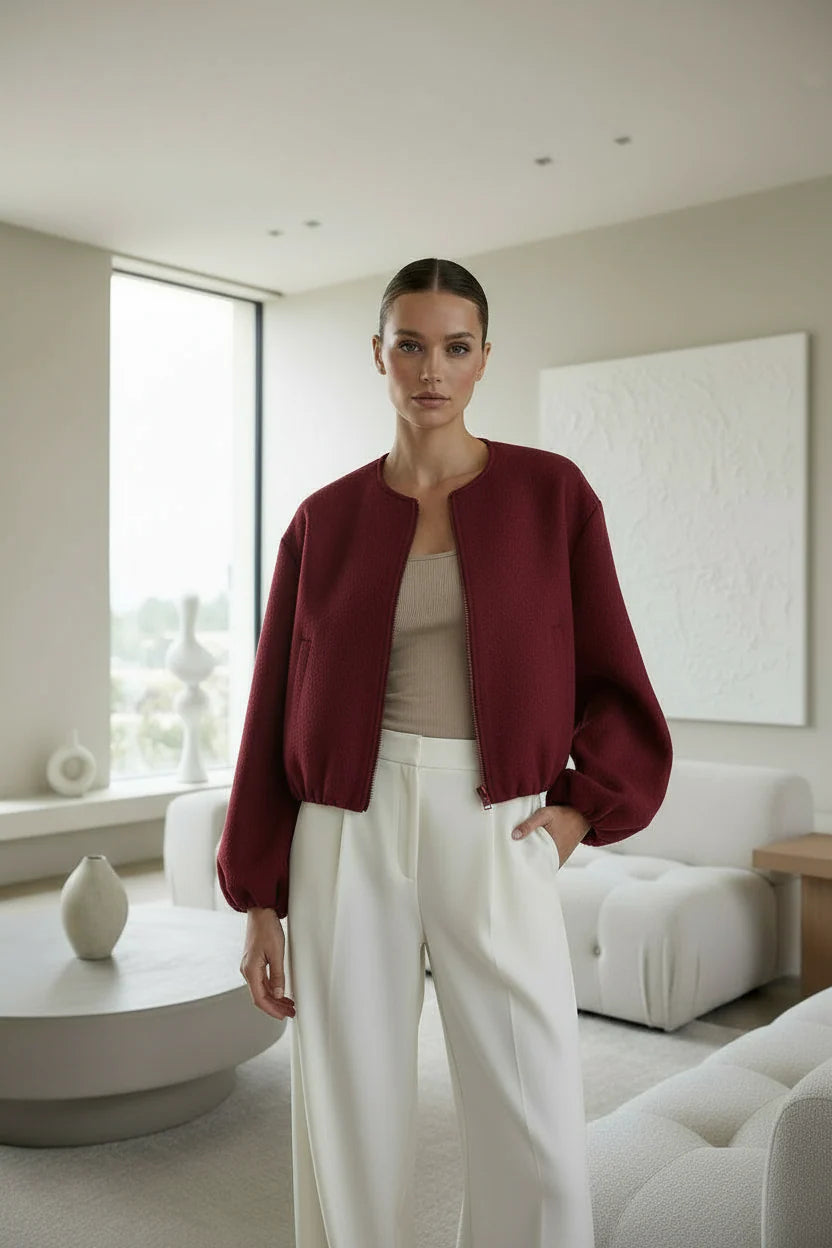 Stylish Zip Up Bomber Jacket