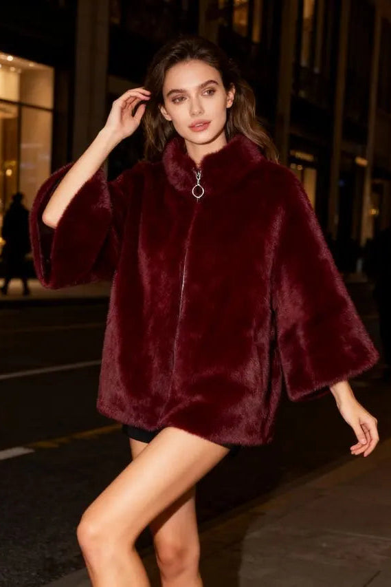 Faux Fur Cape – Premium Edition