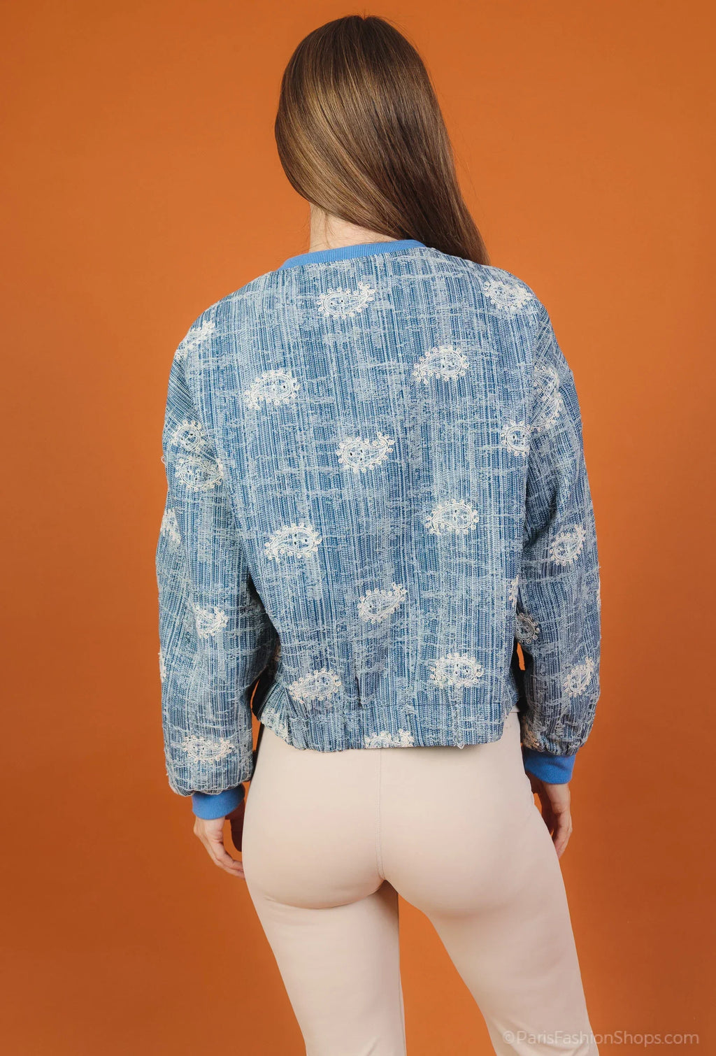 Blue floral cardigan