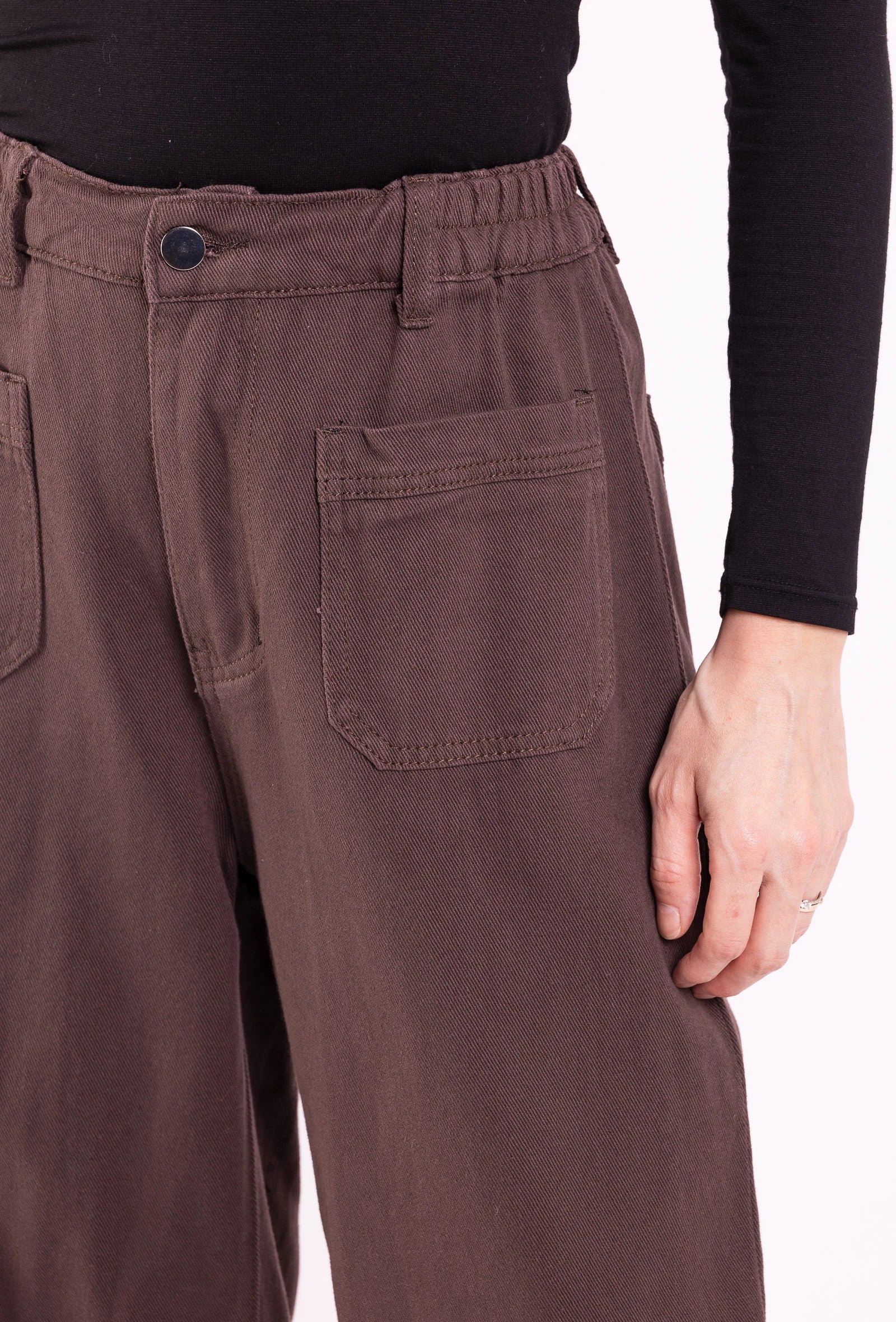 DENVER – Denim set with belted shirt and wide-leg pants