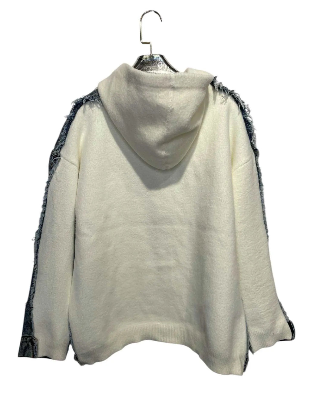 DENVER – Denim jacket with integrated knit hood