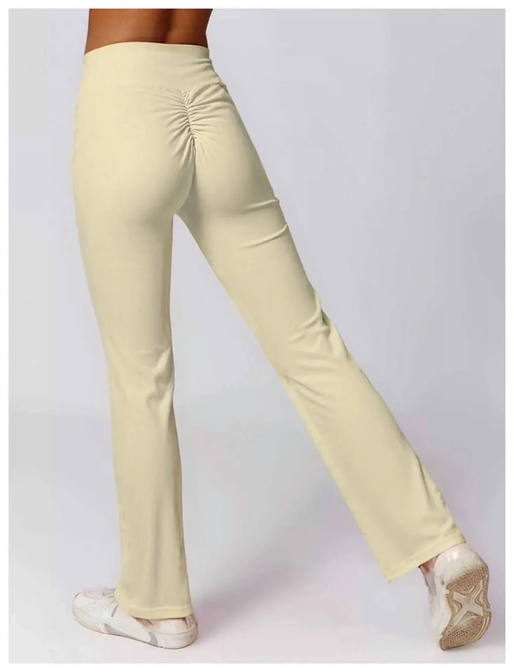 High-waisted flared leggings in sculpting technical fabric
